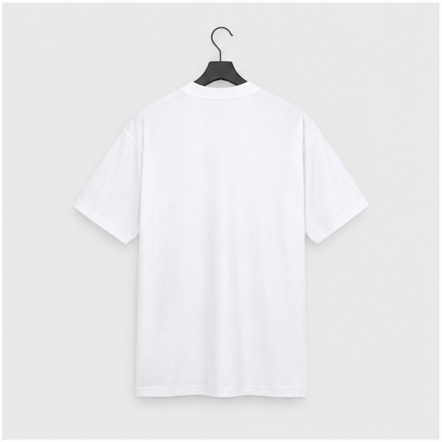 Men's Heavyweight T Shirts – Cotton Short Sleeve Crew Neck Plain Tee Top Tshirts Regular-Big Tall Size S-10X - back view